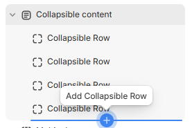 Collapsible content settings